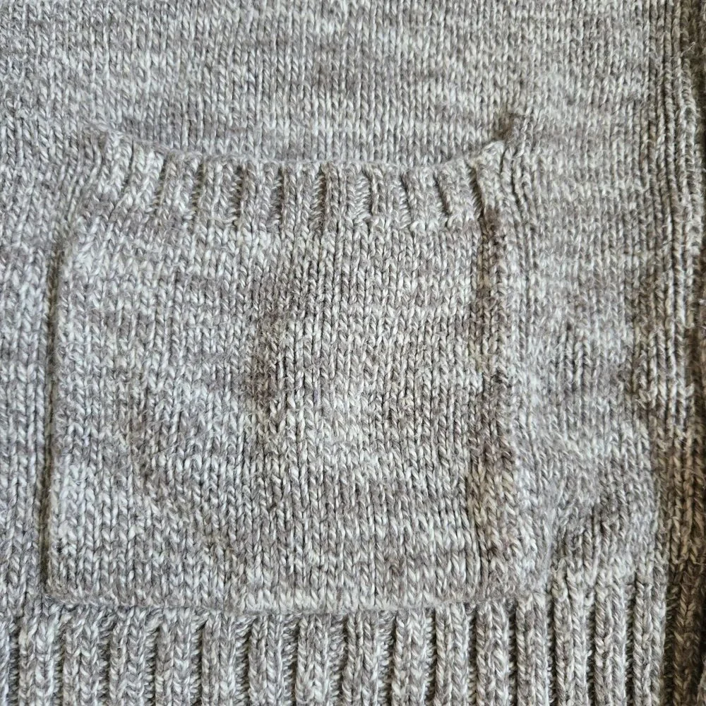 Vintage Polo RL & Co Men's XL Oatmeal Chunky Knit Shawl Collar Cardigan Sweater